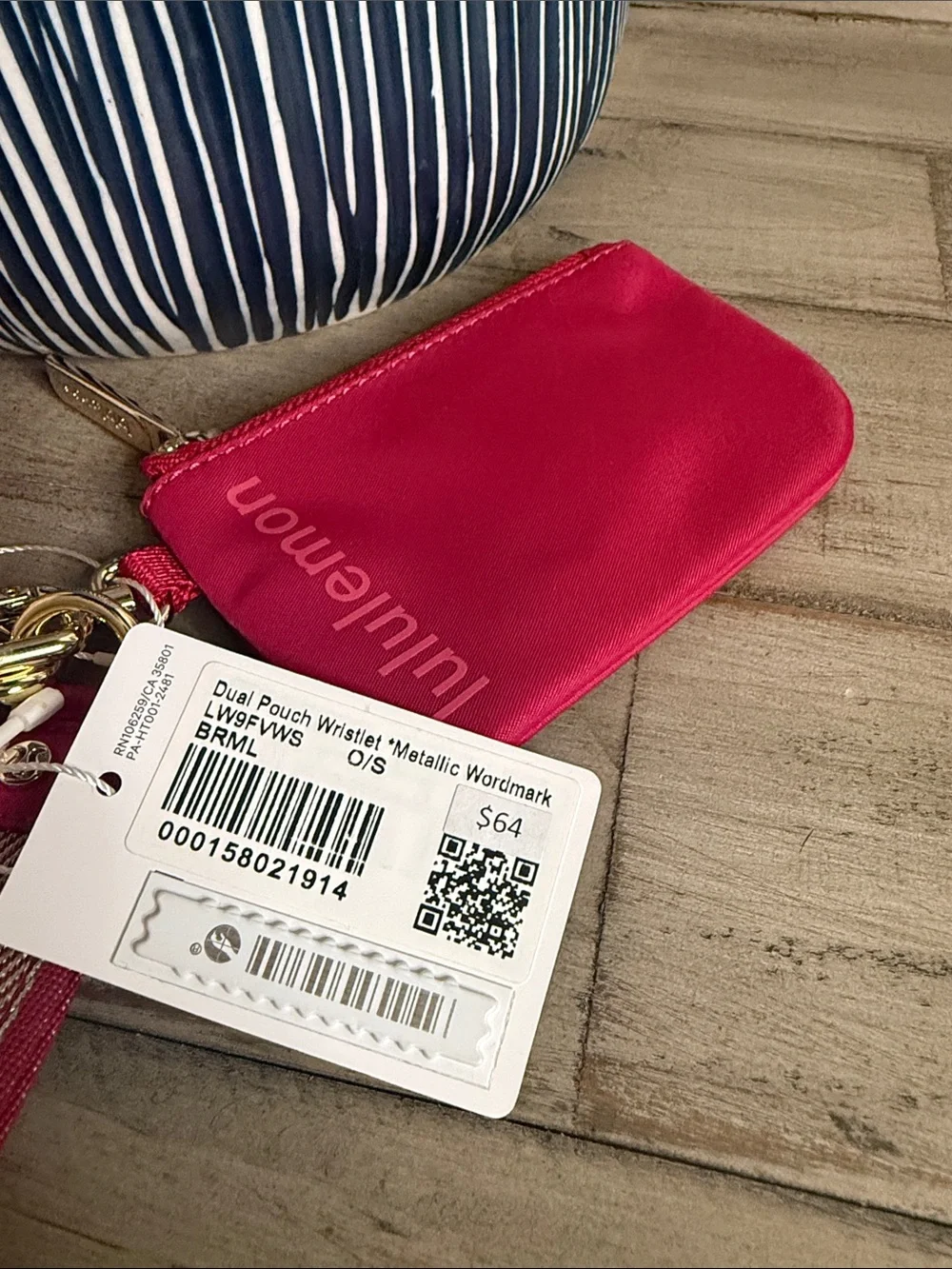 Lululemon Dual Pouch Wristlet *Metallic Wordmark